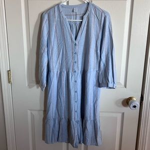 Old Navy blue shirt dress with stripes